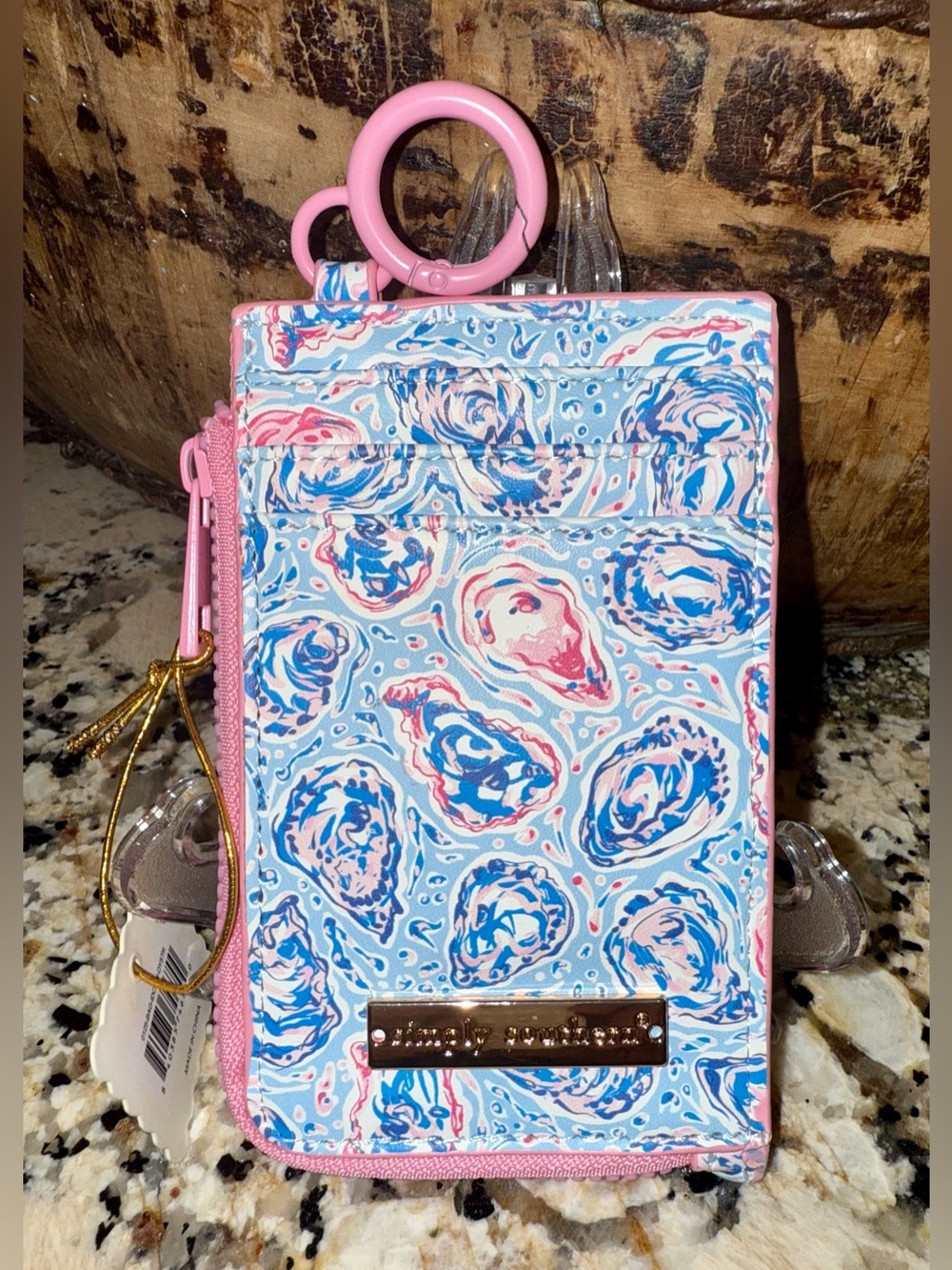 NWT Simply Southern Printed Oyster ID Coin Wallet
